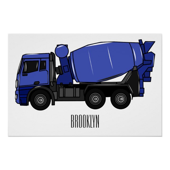 Póster Personalizado de camión de transporte de mezcla de (Anverso)