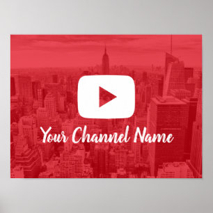 Póster Personalizado de canal de Youtube Foto Youtuber