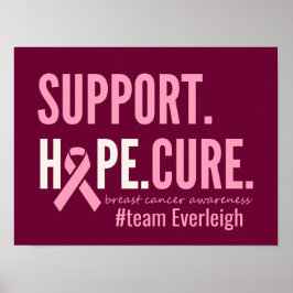 Póster personalizado de cáncer de mama Poster personaliza