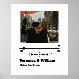 Póster Personalizado de canciones de nuestro amor