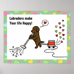 Póster Personalizado de chocolate labrador