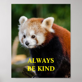 Póster Personalizado de citas Inspiradoras Red Panda Be K