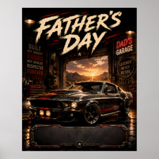 Póster Personalizado de Coche Musculoso para el Dí