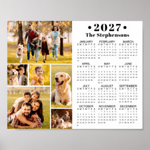 Póster personalizado de collage de fotos del calen
