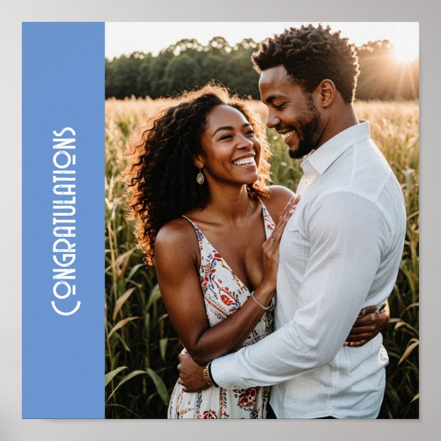 Póster Personalizado de compromiso  texto crear el suyo p (Frente)