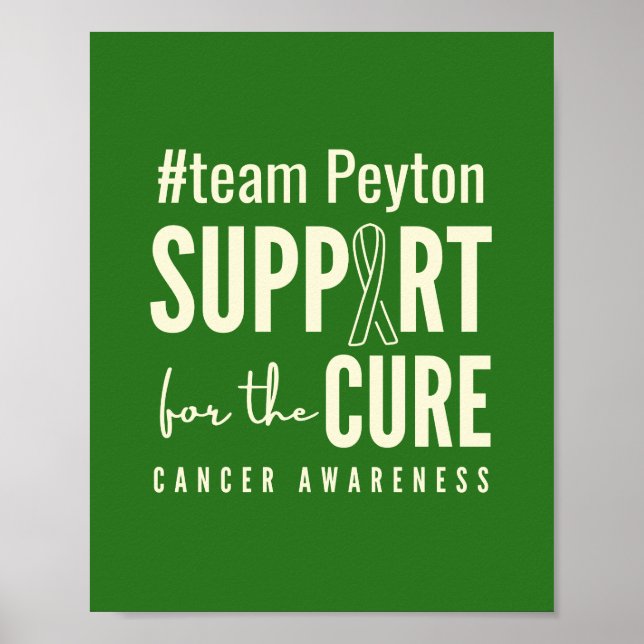 Póster personalizado de concienciación sobre el cáncer. N (Frente)