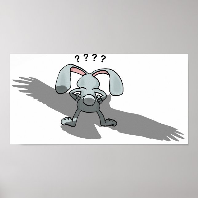 Póster ¿?? Personalizado de conejo (Frente)