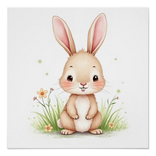 Póster personalizado de conejo -  (Anverso)