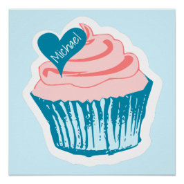 Póster personalizado de Cupcake Love