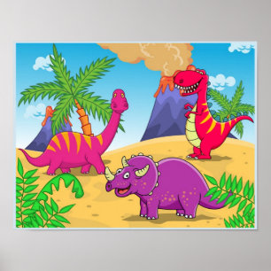 Póster Personalizado de dinosaurios