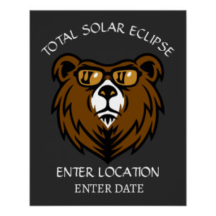 Póster Personalizado de eclipse solar total
