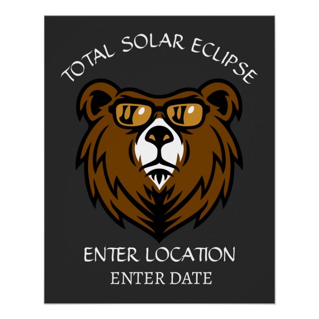 Póster Personalizado de eclipse solar total (Anverso)