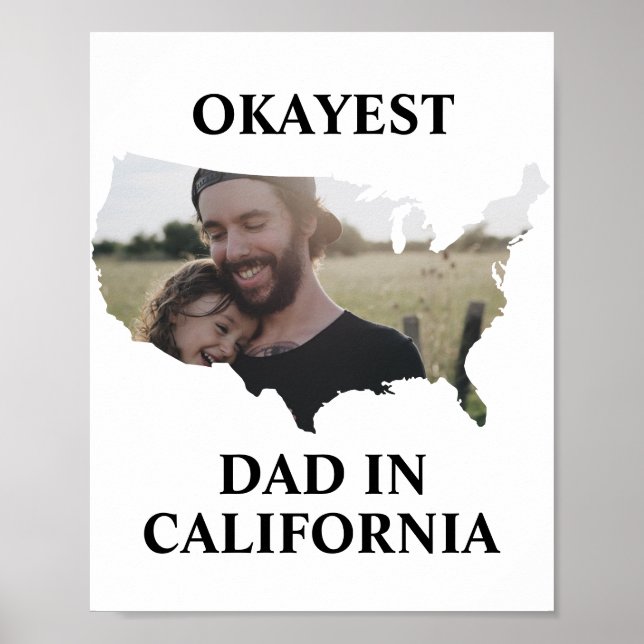 Póster Personalizado de EE.UU. foto Okayest papá Fathers  (Frente)