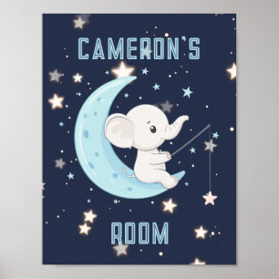 Póster personalizado de elefante bebé pescando 4 e