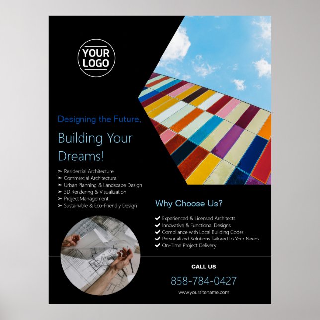 Póster Personalizado de empresa arquitectónica (Frente)
