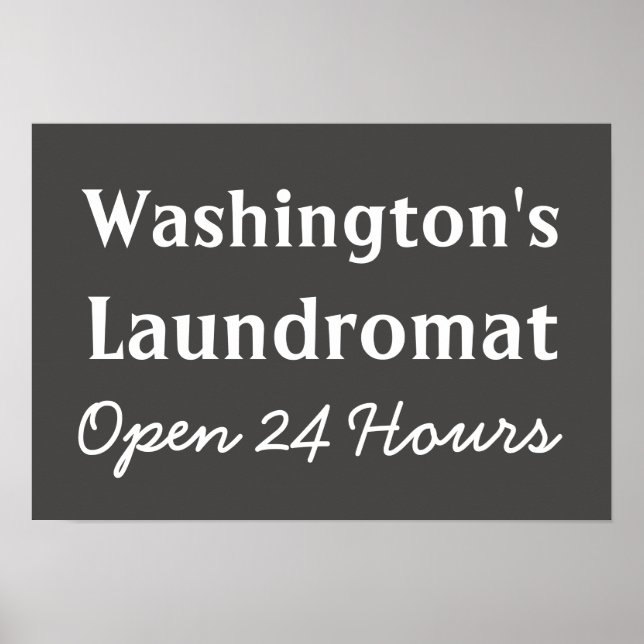 Póster Personalizado de estilo Chalkboard Lavandería de p (Frente)