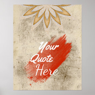 Póster Personalizado de flores Lotus de cita personalizad