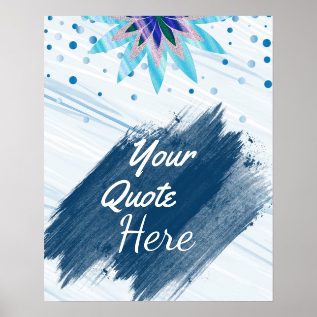 Póster Personalizado de flores Lotus de cita personalizad (Frente)