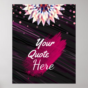 Póster Personalizado de flores Lotus de cita personalizad