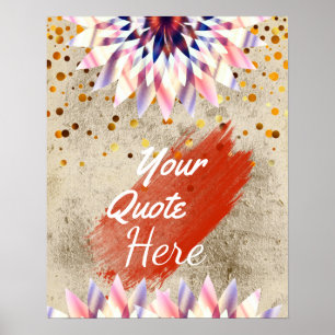 Póster Personalizado de flores Lotus de cita personalizad