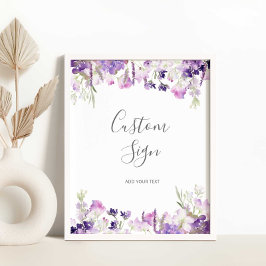 Póster Personalizado de flores silvestres de Lilac lavend
