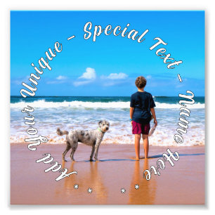 Póster personalizado de foto de mascota y texto pe