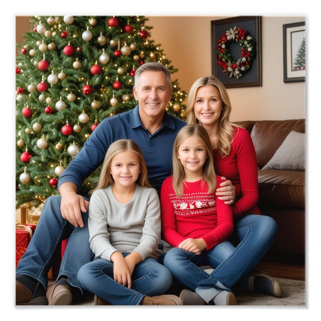 Poster personalizado de fotografía familiar (Frente)