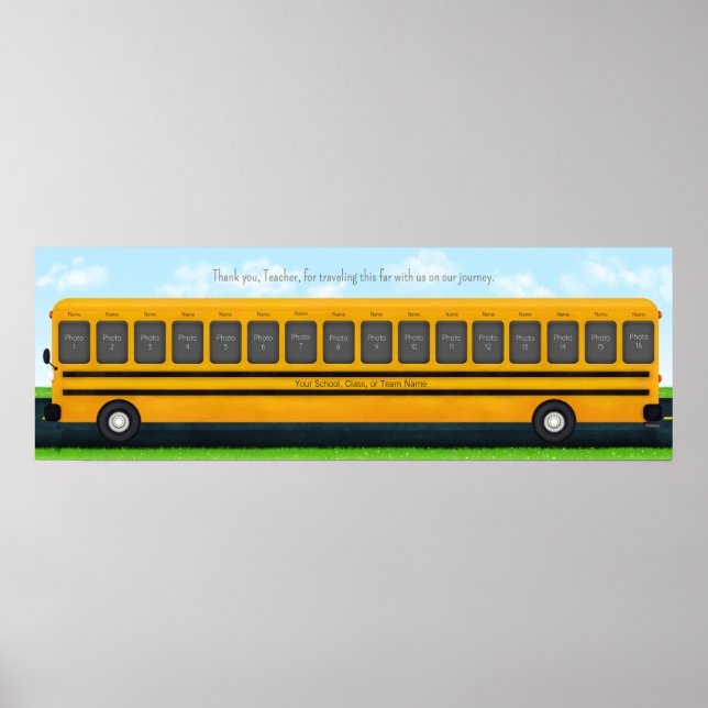 Póster Personalizado de fotografía Keepsake del autobús e (Frente)