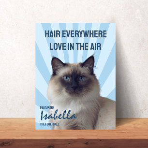 Póster personalizado de gato con 'Cabello por toda
