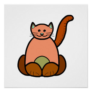 Póster Personalizado de gato marrón
