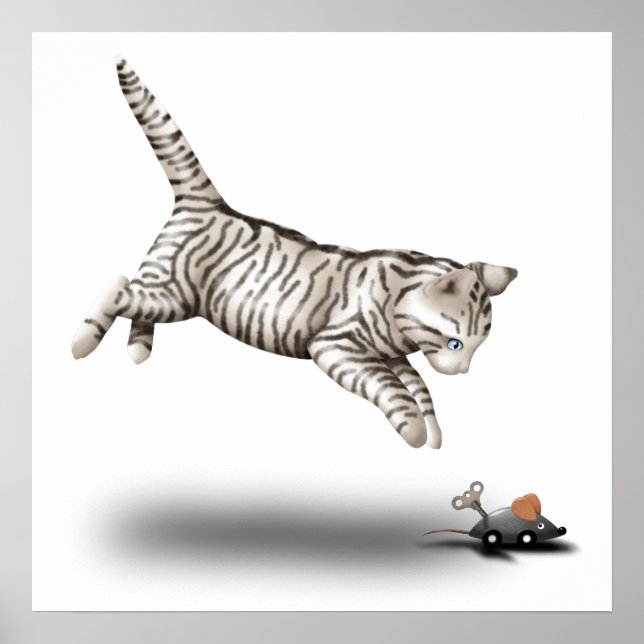 Póster Personalizado de gato y ratón (Frente)