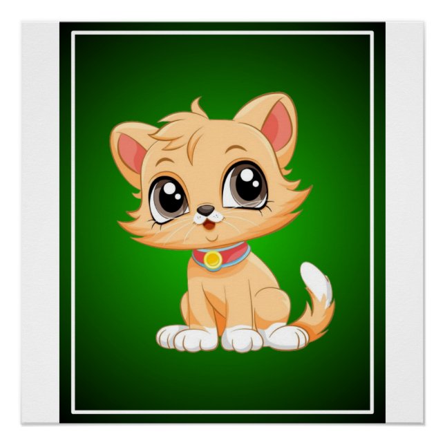 Póster Personalizado de gatos adorable (Anverso)