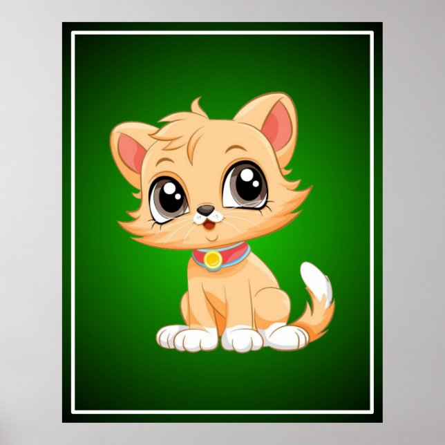 Póster Personalizado de gatos adorable (Frente)