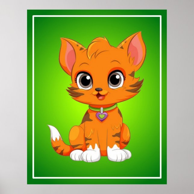 Póster Personalizado de gatos adorable (Frente)