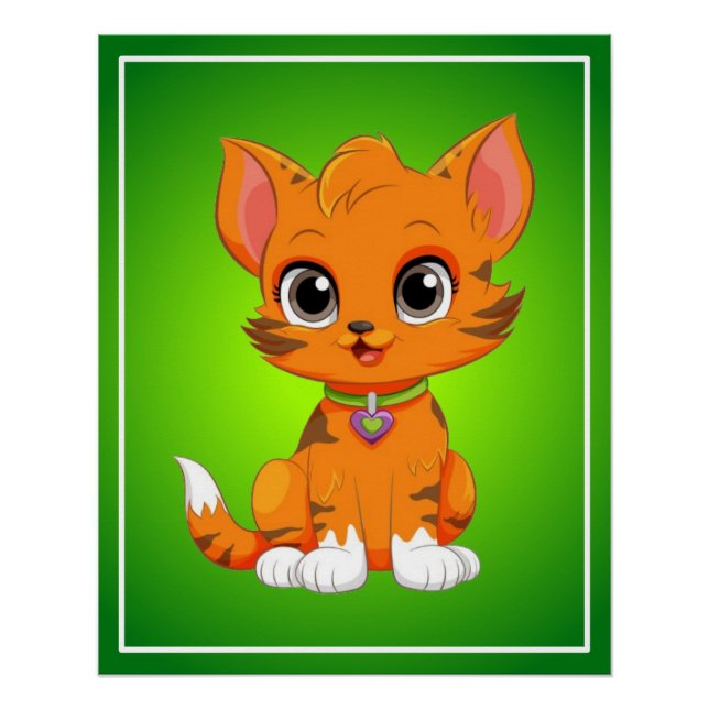 Póster Personalizado de gatos adorable (Anverso)