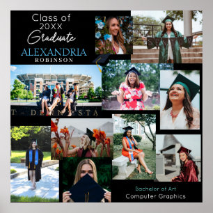 Póster Personalizado de Gorra graduado Poster de múltiple