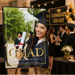 Póster personalizado de graduación con foto y nomb