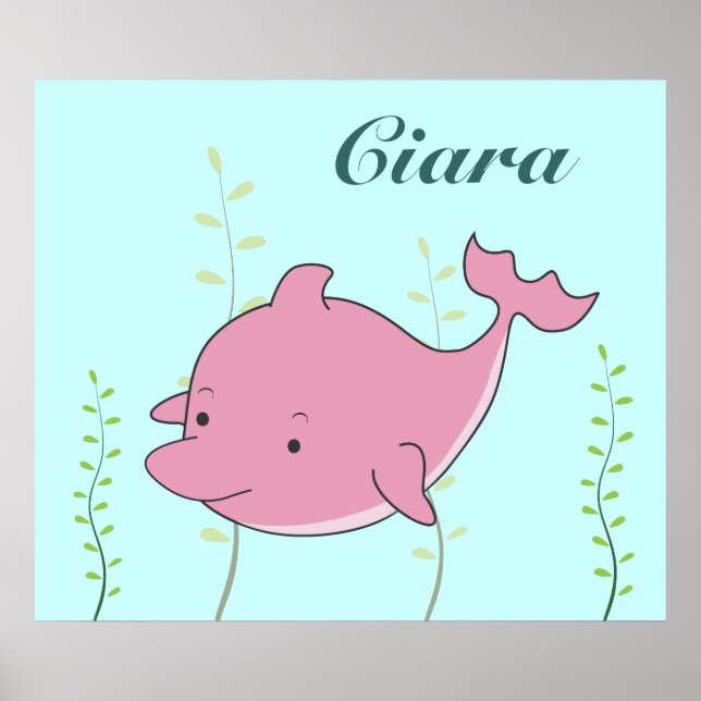 Póster Personalizado de Habitación de Niñas con De (Frente)