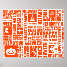 Póster Personalizado de Halloween Guay Naranja de tipogra