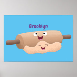 Póster Personalizado de horneado de rodillos y pasta de m