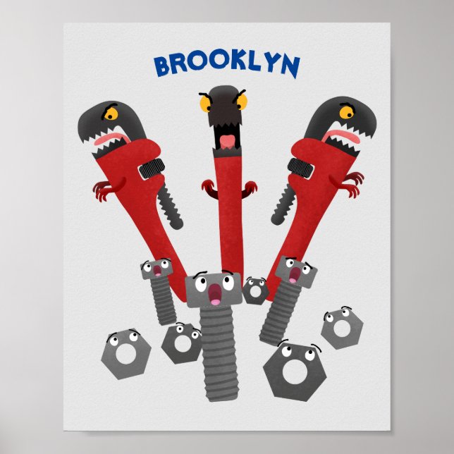 Póster Personalizado de humor de herramientas monstruosas (Frente)