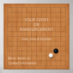 Póster Personalizado de Igo Baduk Weiqi