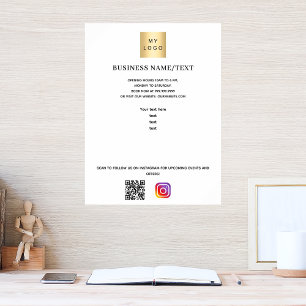 Póster Personalizado de instagram de código qr logotipo c