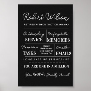 Póster personalizado de jubilación