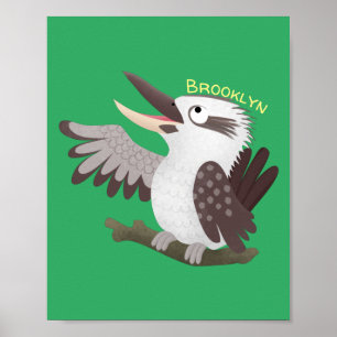 Póster Personalizado de kookaburra gracioso
