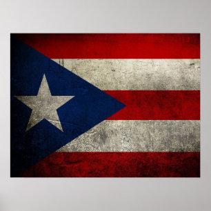 Póster Personalizado de la bandera de Puerto Rico