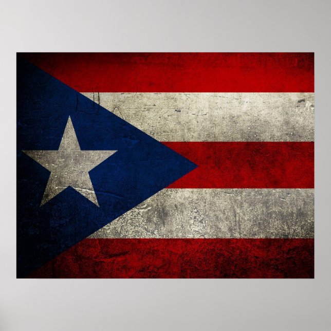 Póster Personalizado de la bandera de Puerto Rico (Frente)
