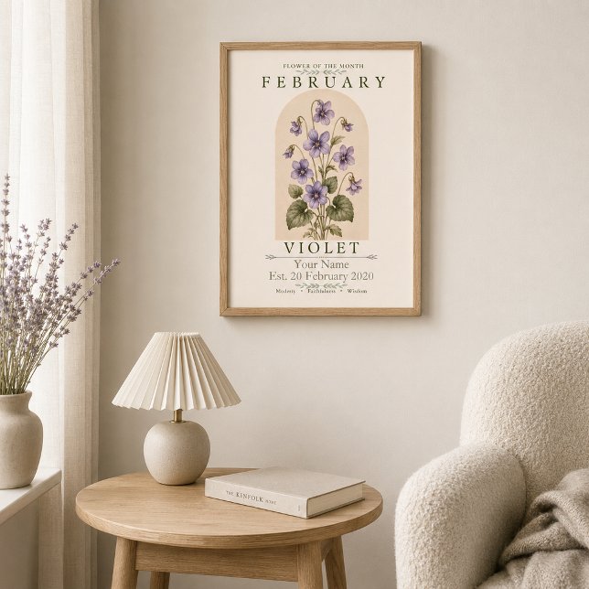 Póster personalizado de la flor de nacimiento de f (Subido por el creador)