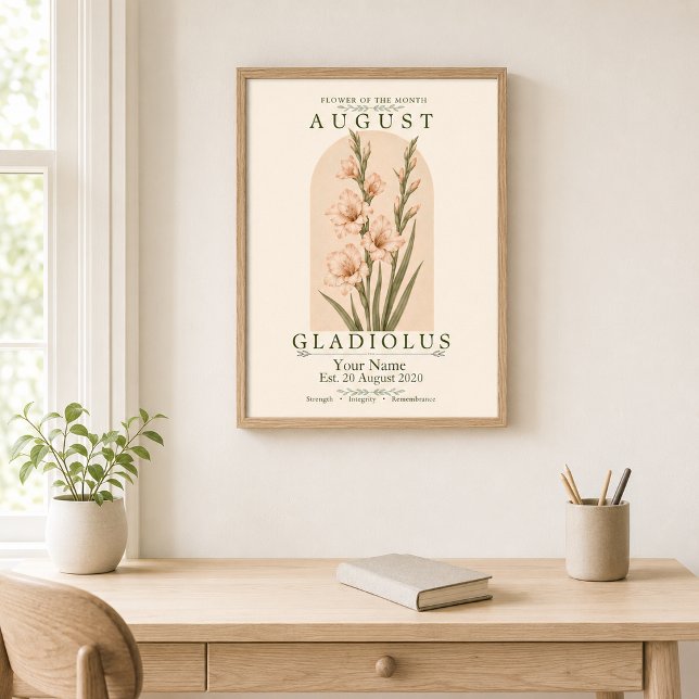 Póster personalizado de la flor de nacimiento Glad (Subido por el creador)