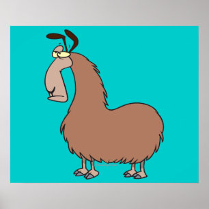 Póster personalizado de llama tonta